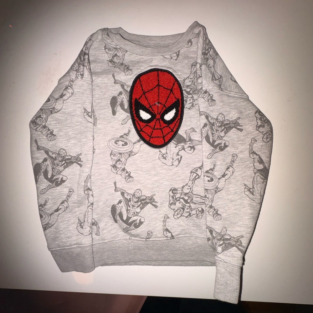 Marvel Spider-Man Gray Kids Crewneck Sweatshirt - Picture 5 of 5